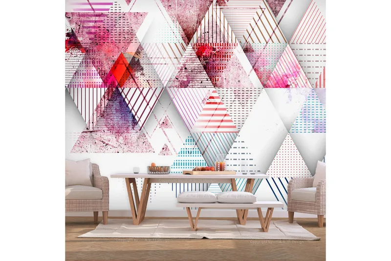 Valokuvatapetti Triangular World 100x70 - Artgeist sp. z o. o. - Sisustustuotteet - Seinäkoristeet - Tapetit - Valokuvatapetit