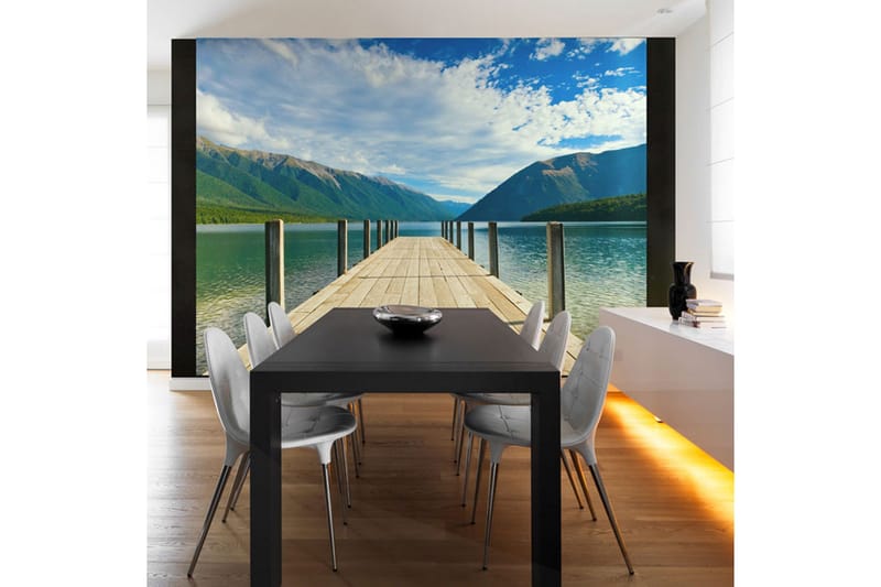 Valokuvatapetti Tunturijärvi Silta 300x231 - Artgeist sp. z o. o. - Sisustustuotteet - Seinäkoristeet - Tapetit - Valokuvatapetit
