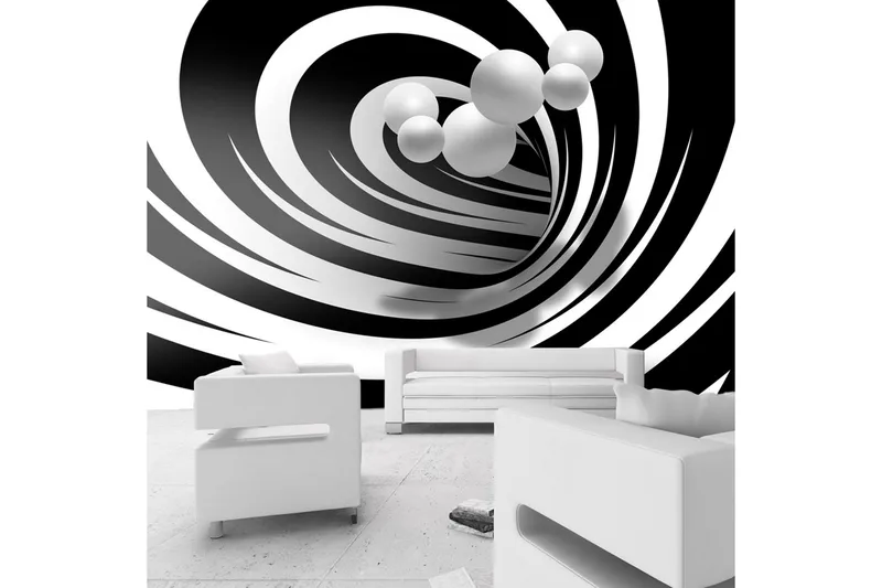 Valokuvatapetti Twisted In Black & White 300x210, Artgeist sp. z o. o.