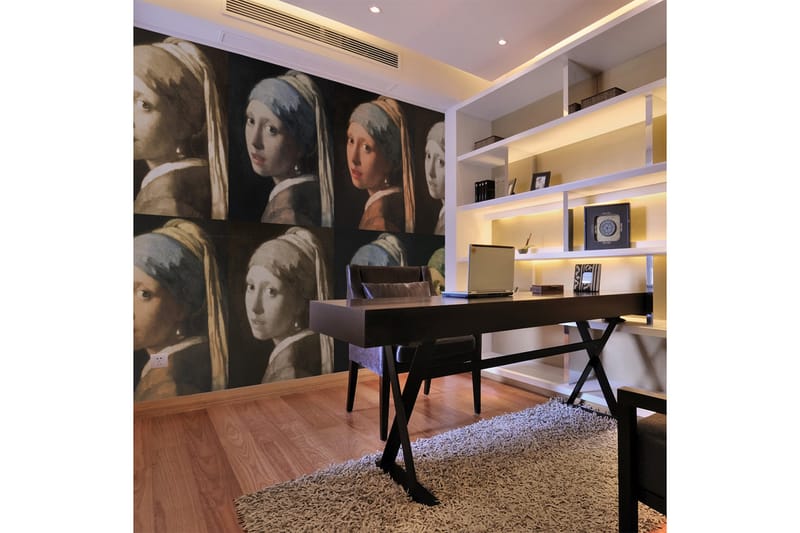 Valokuvatapetti Tyttö Helmikorvakoru Pop Art 350x270, Artgeist sp. z o. o.