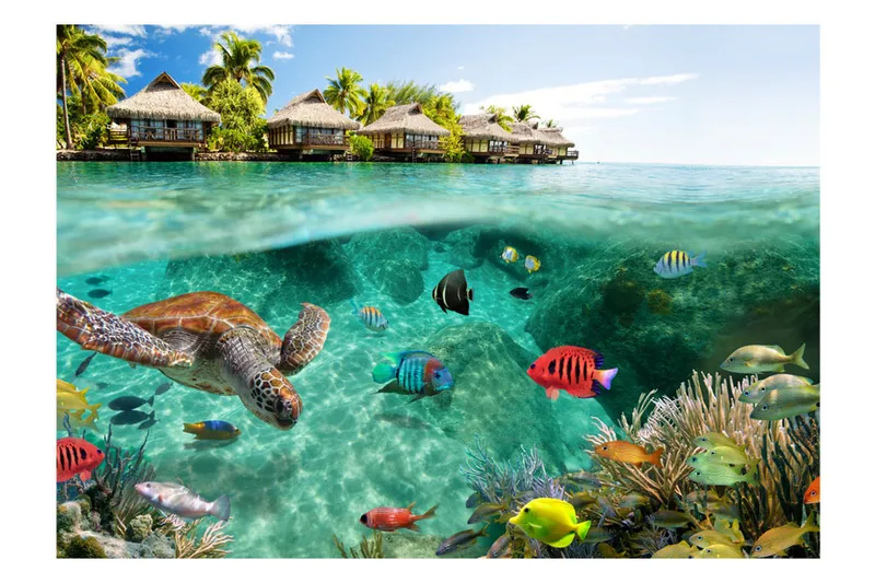 Valokuvatapetti Under The Surface Of Water 200x140 - Artgeist sp. z o. o. - Sisustustuotteet - Seinäkoristeet - Tapetit - Valokuvatapetit