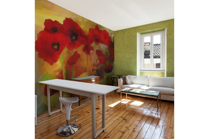 Valokuvatapetti Unikko lämminsävy 350x270, Artgeist sp. z o. o.