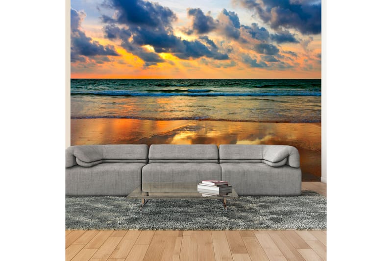 Valokuvatapetti Värikäs Auringonlasku Meren yllä 250x193 - Artgeist sp. z o. o. - Sisustustuotteet - Seinäkoristeet - Tapetit - Valokuvatapetit