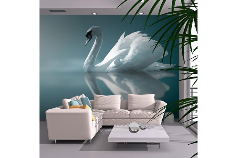 Valokuvatapetti Valkoinen Joutsen 200x154 - Artgeist sp. z o. o. - Sisustustuotteet - Seinäkoristeet - Tapetit - Valokuvatapetit