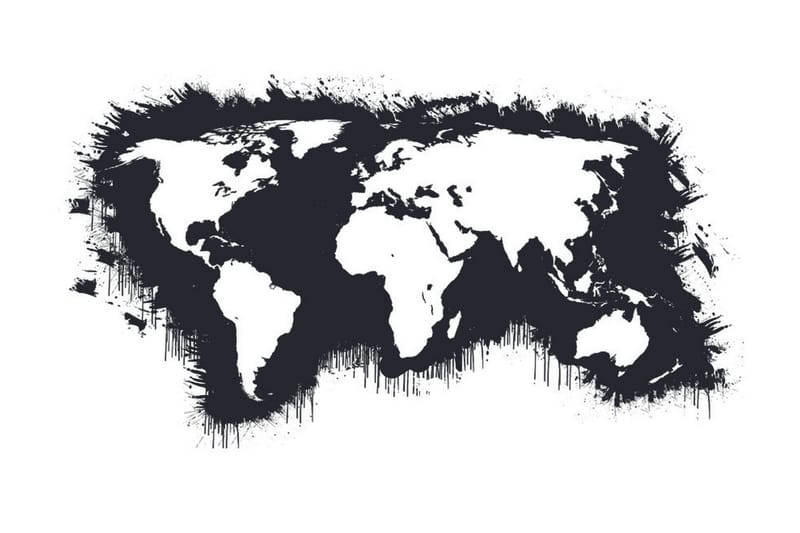 Valokuvatapetti Valkoiset maanosat Musta meri 400x309, Artgeist sp. z o. o.