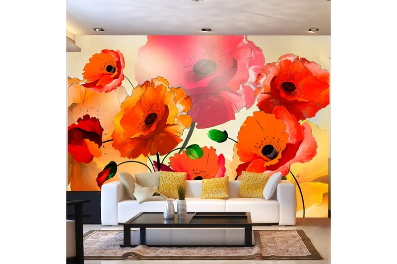 Valokuvatapetti Velvet Poppies 100x70 - Artgeist sp. z o. o. - Sisustustuotteet - Seinäkoristeet - Tapetit - Valokuvatapetit