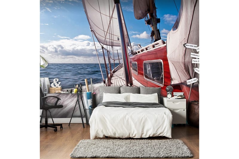 Valokuvatapetti Vene kaukana rannasta 250x193, Artgeist sp. z o. o.