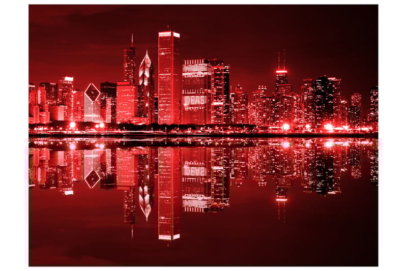 Valokuvatapetti Viininvärinen Chicago 200x154, Artgeist sp. z o. o.