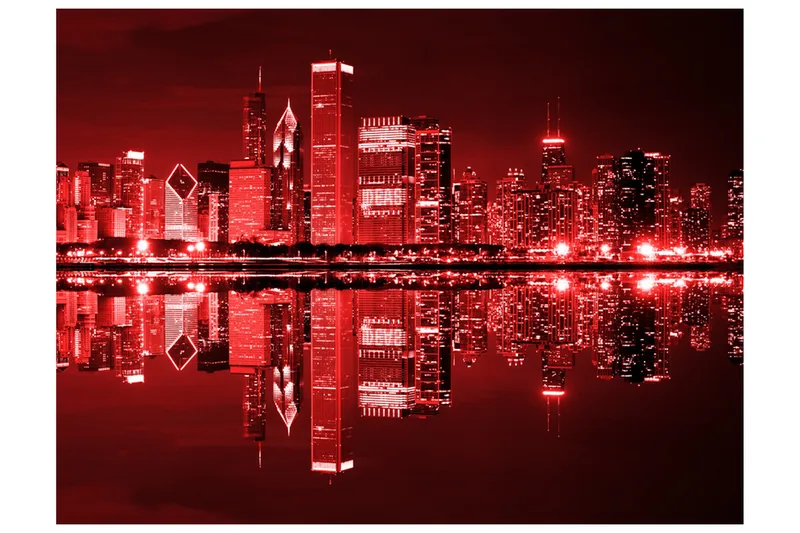 Valokuvatapetti Viininvärinen Chicago 200x154, Artgeist sp. z o. o.