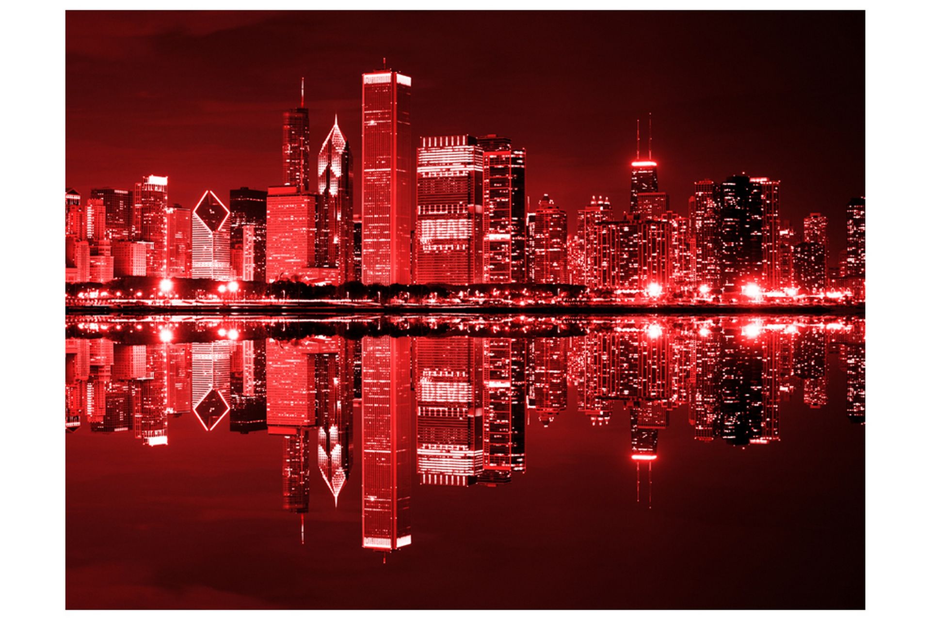 Valokuvatapetti Viininvärinen Chicago 200x154 - Artgeist sp. z o. o. - Sisustustuotteet - Seinäkoristeet - Tapetit - Valokuvatapetit