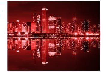 Valokuvatapetti Viininvärinen Chicago 200x154 - Artgeist sp. z o. o. - Sisustustuotteet - Seinäkoristeet - Tapetit - Valokuvatapetit