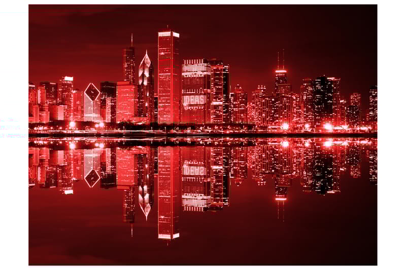 Valokuvatapetti Viininvärinen Chicago 250x193 - Artgeist sp. z o. o. - Sisustustuotteet - Seinäkoristeet - Tapetit - Valokuvatapetit