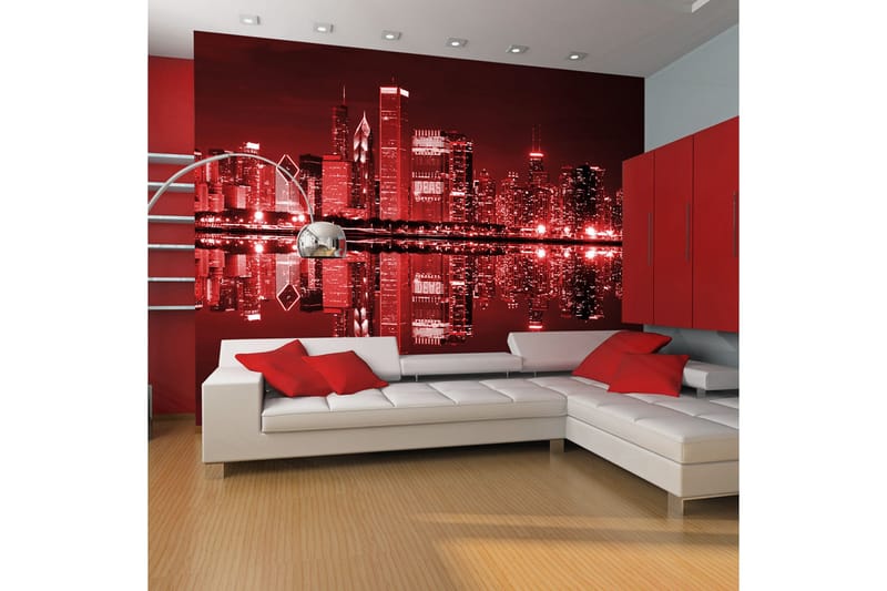 Valokuvatapetti Viininvärinen Chicago 400x309 - Artgeist sp. z o. o. - Sisustustuotteet - Seinäkoristeet - Tapetit - Valokuvatapetit
