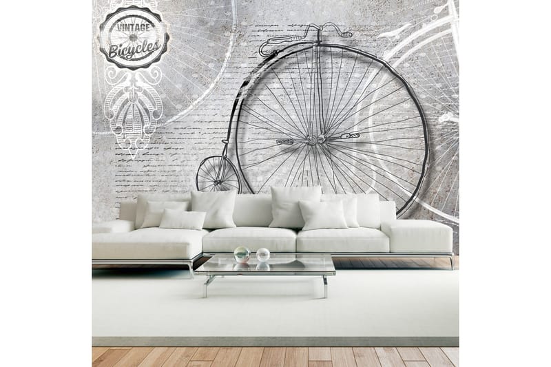 Valokuvatapetti Vintage Bicycles Black And White 100x70, Artgeist sp. z o. o.