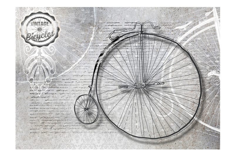 Valokuvatapetti Vintage Bicycles Black And White 150x105 - Artgeist sp. z o. o. - Sisustustuotteet - Seinäkoristeet - Tapetit - Valokuvatapetit