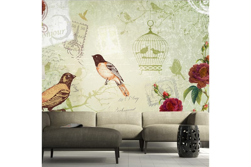 Valokuvatapetti Vintage Birds 300x210 - Artgeist sp. z o. o. - Sisustustuotteet - Seinäkoristeet - Tapetit - Valokuvatapetit