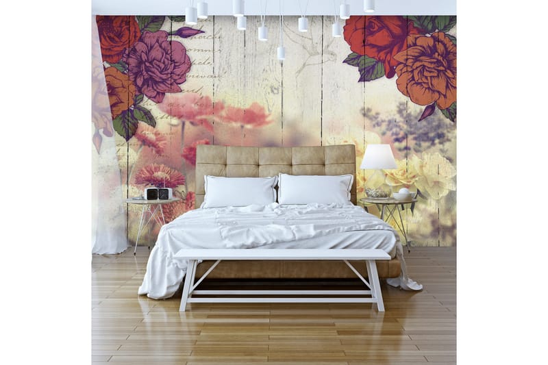 Valokuvatapetti Vintage Flowers 250x175 - Artgeist sp. z o. o. - Sisustustuotteet - Seinäkoristeet - Tapetit - Valokuvatapetit