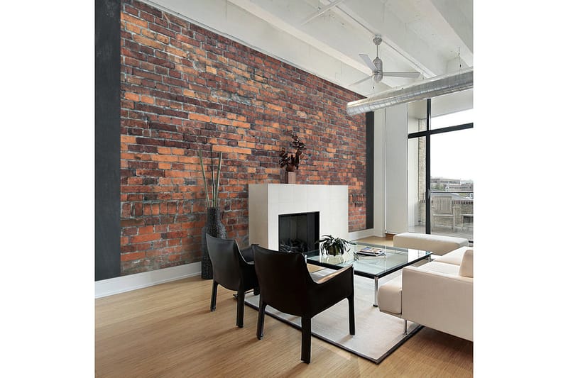 Valokuvatapetti Vintage Wall Red Brick 300x210 - Artgeist sp. z o. o. - Sisustustuotteet - Seinäkoristeet - Tapetit - Valokuvatapetit