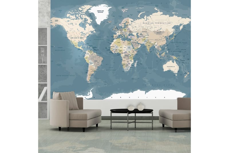 Valokuvatapetti Vintage World Map 100x70 - Artgeist sp. z o. o. - Sisustustuotteet - Seinäkoristeet - Tapetit - Valokuvatapetit