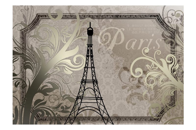 Valokuvatapetti Vintage Paris Gold 100x70 - Artgeist sp. z o. o. - Sisustustuotteet - Seinäkoristeet - Tapetit - Valokuvatapetit