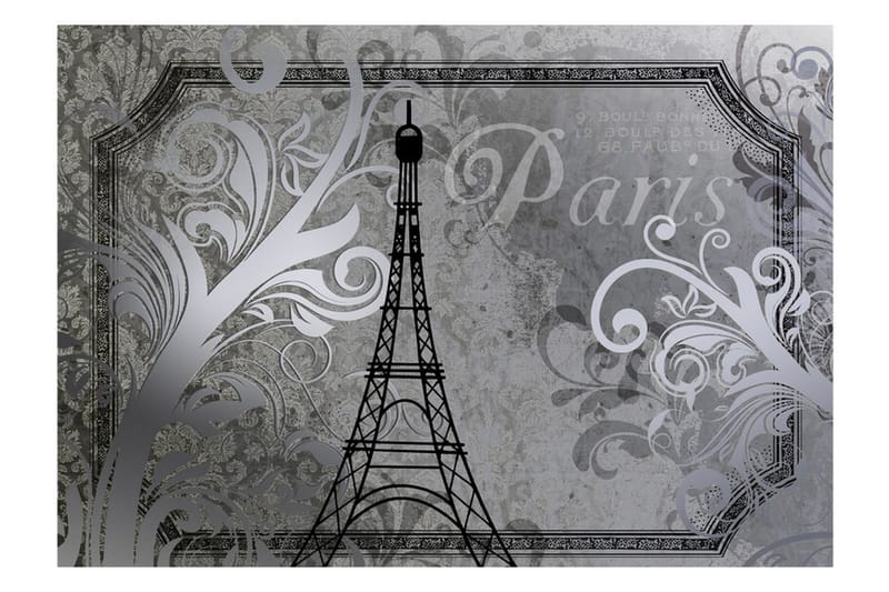 Valokuvatapetti Vintage Paris Silver 100x70 - Artgeist sp. z o. o. - Sisustustuotteet - Seinäkoristeet - Tapetit - Valokuvatapetit