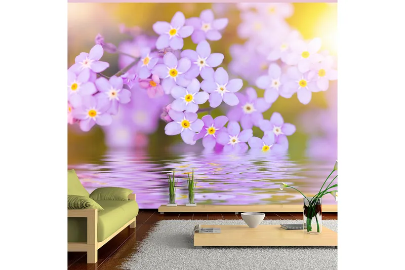 Valokuvatapetti Violet Petals In Bloom 300x210, Artgeist sp. z o. o.