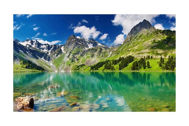 Valokuvatapetti Vuorijärvi 450x270 - Artgeist sp. z o. o. - Sisustustuotteet - Seinäkoristeet - Tapetit - Valokuvatapetit