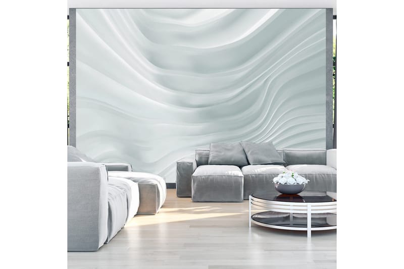 Valokuvatapetti Waving White 300x210, Artgeist sp. z o. o.
