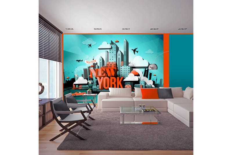 Valokuvatapetti Welcome New York 100x70 - Artgeist sp. z o. o. - Sisustustuotteet - Seinäkoristeet - Tapetit - Valokuvatapetit
