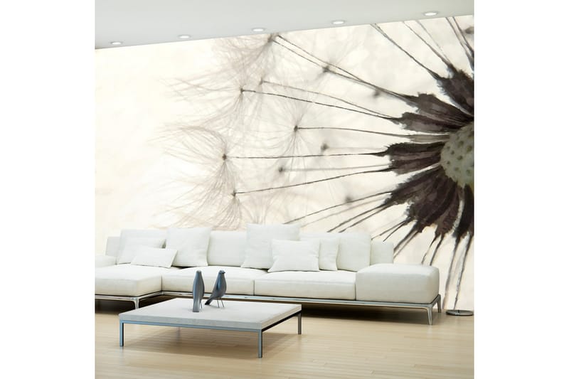 Valokuvatapetti White Dandelion 300x210 - Artgeist sp. z o. o. - Sisustustuotteet - Seinäkoristeet - Tapetit - Valokuvatapetit