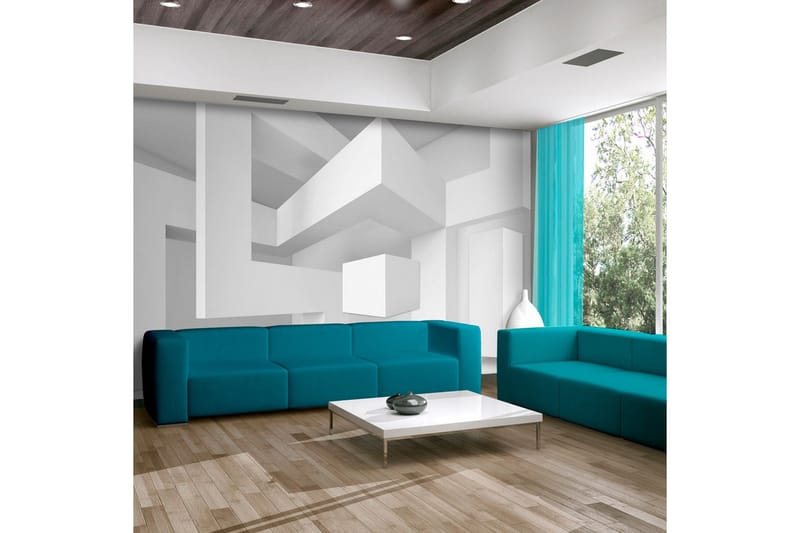 Valokuvatapetti White Geometry 250x175, Artgeist sp. z o. o.