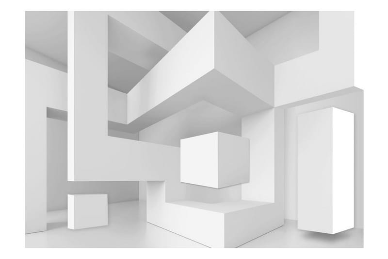 Valokuvatapetti White Geometry 300x210 - Artgeist sp. z o. o. - Sisustustuotteet - Seinäkoristeet - Tapetit - Valokuvatapetit