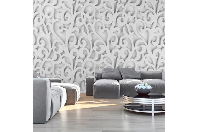 Valokuvatapetti White Ornament 250x175 - Artgeist sp. z o. o. - Sisustustuotteet - Seinäkoristeet - Tapetit - Valokuvatapetit
