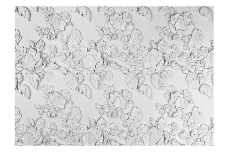 Valokuvatapetti White Ornament Roses 350x245 - Artgeist sp. z o. o. - Sisustustuotteet - Seinäkoristeet - Tapetit - Valokuvatapetit
