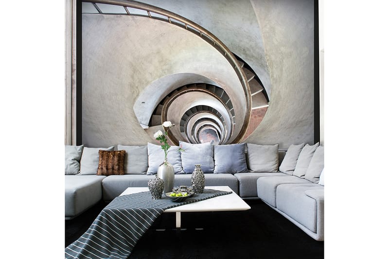Valokuvatapetti White Spiral Stairs 250x193 - Artgeist sp. z o. o. - Sisustustuotteet - Seinäkoristeet - Tapetit - Valokuvatapetit