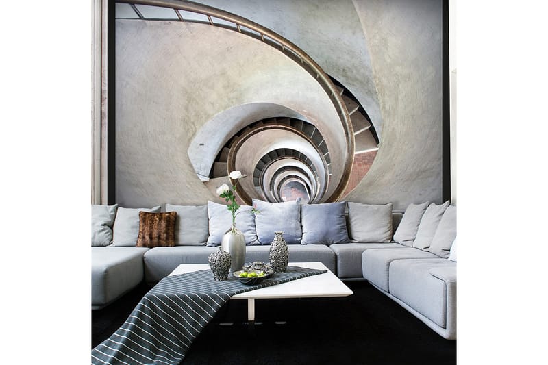 Valokuvatapetti White Spiral Stairs 300x231, Artgeist sp. z o. o.