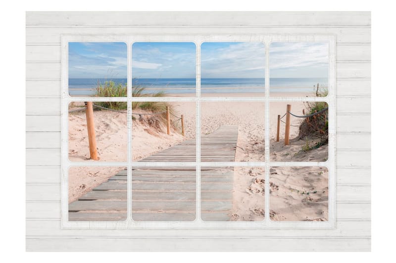 Valokuvatapetti Window & Beach 300x210 - Artgeist sp. z o. o. - Sisustustuotteet - Seinäkoristeet - Tapetit - Valokuvatapetit