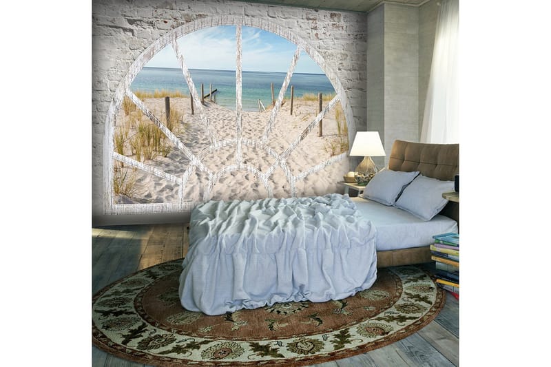 Valokuvatapetti Window View Beach 300x210, Artgeist sp. z o. o.