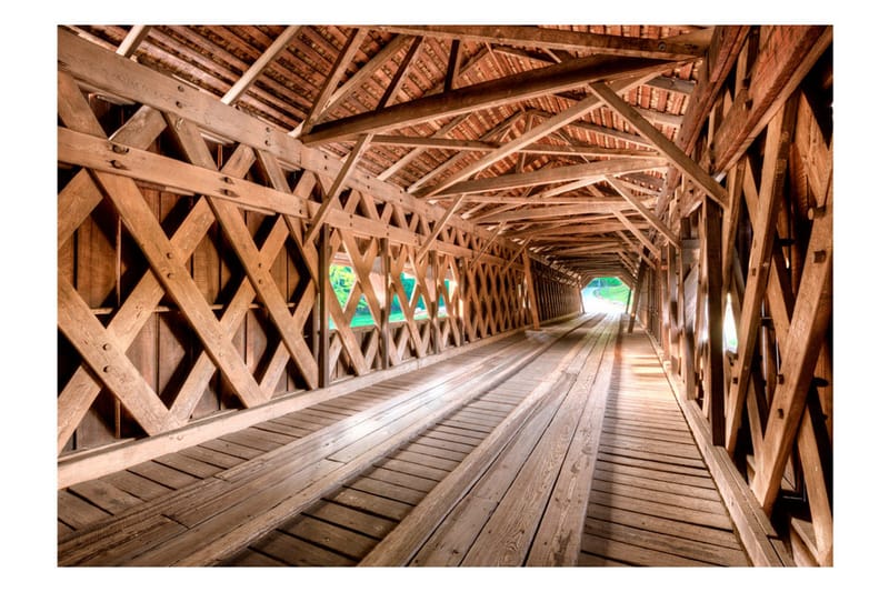 Valokuvatapetti Wooden Bridge 200x140 - Artgeist sp. z o. o. - Sisustustuotteet - Seinäkoristeet - Tapetit - Valokuvatapetit