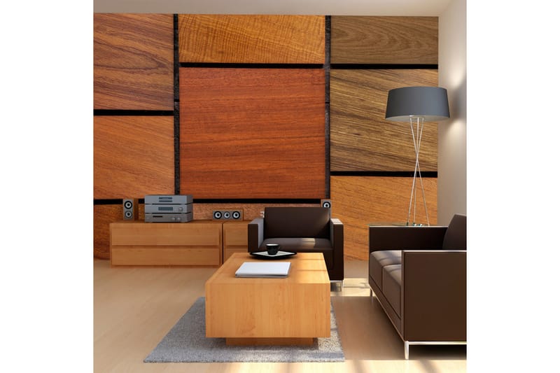 Valokuvatapetti Wooden Cubes 300x210 - Artgeist sp. z o. o. - Sisustustuotteet - Seinäkoristeet - Tapetit - Valokuvatapetit