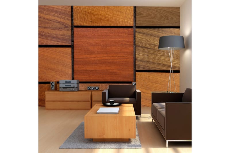 Valokuvatapetti Wooden Cubes 300x210 - Artgeist sp. z o. o. - Sisustustuotteet - Seinäkoristeet - Tapetit - Valokuvatapetit