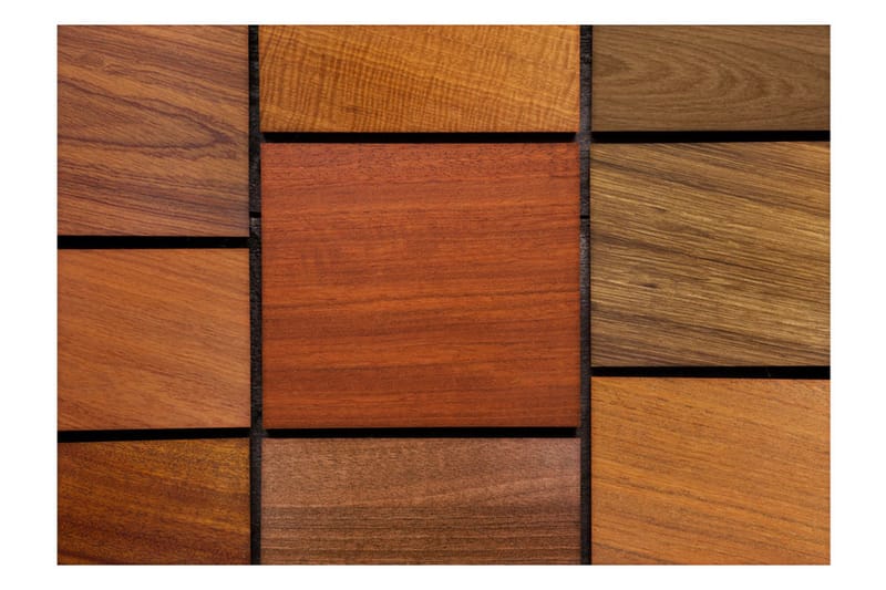 Valokuvatapetti Wooden Cubes 300x210 - Artgeist sp. z o. o. - Sisustustuotteet - Seinäkoristeet - Tapetit - Valokuvatapetit