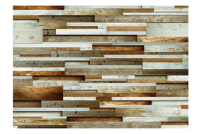Valokuvatapetti Wooden Order 300x210 - Artgeist sp. z o. o. - Sisustustuotteet - Seinäkoristeet - Tapetit - Valokuvatapetit