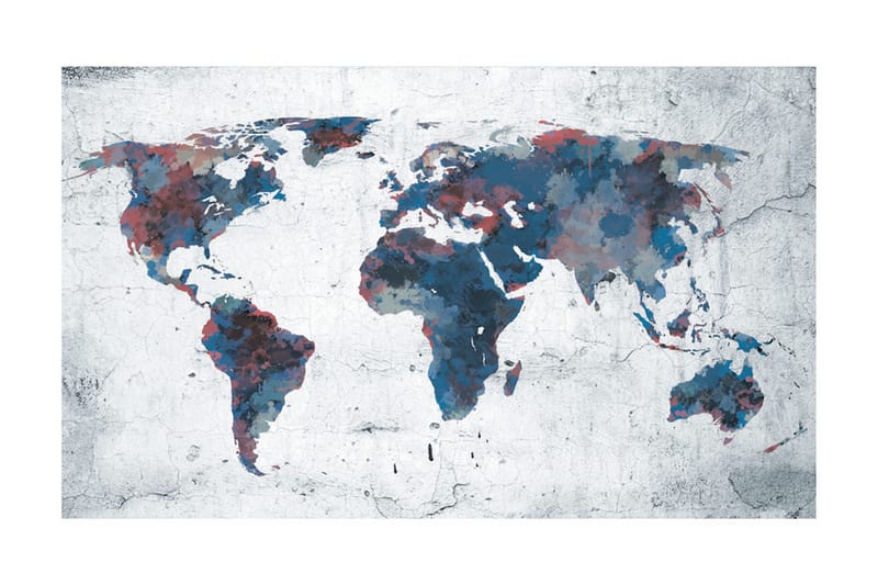 Valokuvatapetti World Map On The Wall 450x270 - Artgeist sp. z o. o. - Sisustustuotteet - Seinäkoristeet - Tapetit - Valokuvatapetit