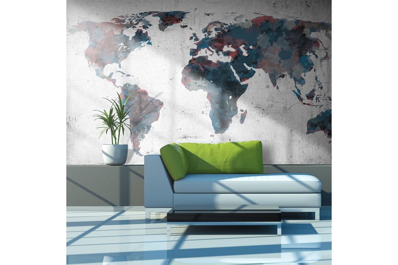 Valokuvatapetti World Map On The Wall 450x270, Artgeist sp. z o. o.