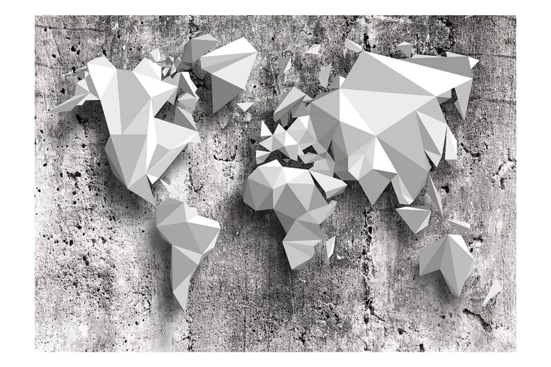 Valokuvatapetti World Map Origami 100x70, Artgeist sp. z o. o.