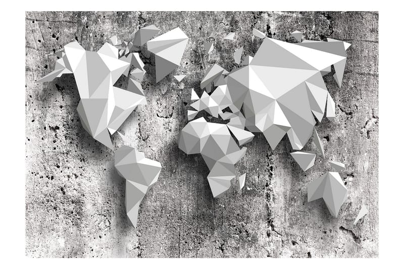 Valokuvatapetti World Map Origami 150x105, Artgeist sp. z o. o.