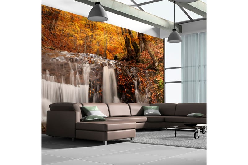 Valokuvatapetti XXL Autumn Landscape Waterfall 550x270, Artgeist sp. z o. o.