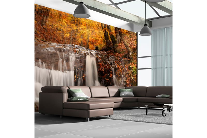 Valokuvatapetti XXL Autumn Landscape Waterfall 550x270 - Artgeist sp. z o. o. - Sisustustuotteet - Seinäkoristeet - Tapetit - Valokuvatapetit