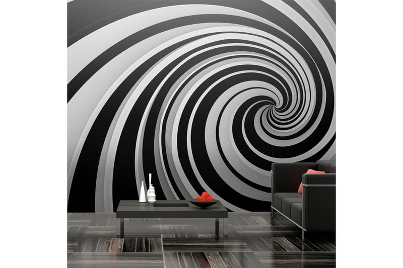 Valokuvatapetti XXL Black And White Swirl 550x270, Artgeist sp. z o. o.